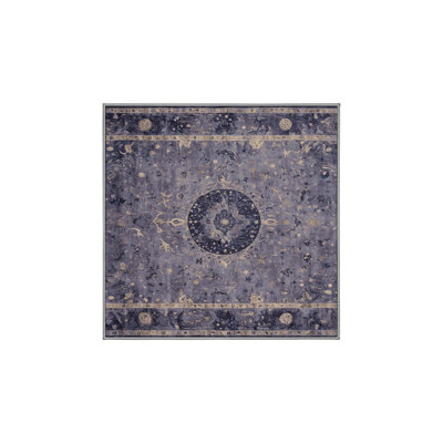 Machine Washable Purple Area Rug