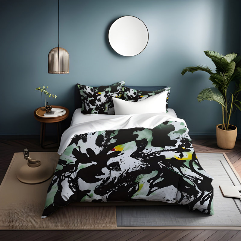 Ensemble de housse de couette , Housse de couette grand + 2 grandes taies décorat