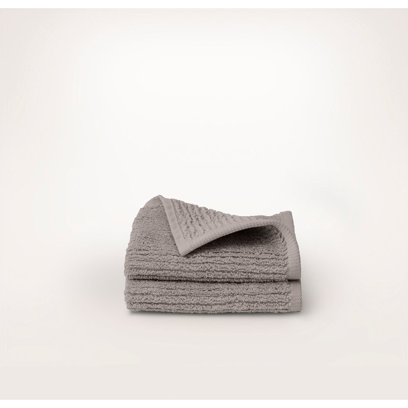 Turkish Ribbed Bath Sheet Set, Stone, 6 Pieces: 2 Bath Towel, 2 Washcloth, 2 Hand Towel