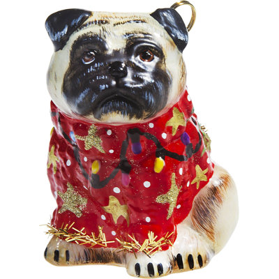 Pug Fawn W/Ugly Christmas Sweater
