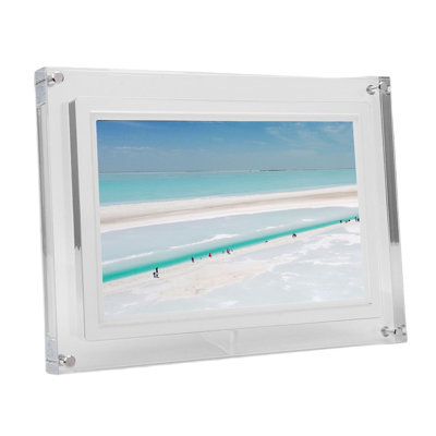Cadre photo numérique intelligent WiFi 10,1 pouces avec écran tactile 1280 x 800, rotation automatique, partage de photos et vidéos via l'application VPHOTO, en acrylique.