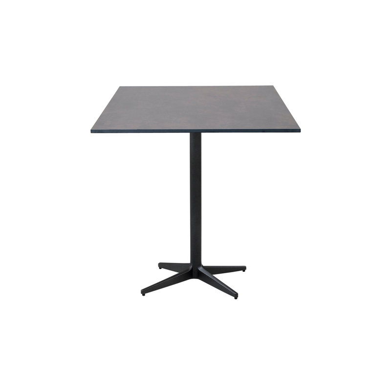 Drop Square Metal Outdoor Coffee Table , in. W in. D, 29.3" H x 29.6" W x 29.6" D, Lava Gray/Dark Gray