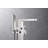 Rift Collection Single Handle Floor Mounted Roman Tub Filler Faucet with Hand Shower - Brushed Nickel-92021221