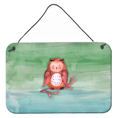 Décoration murale aquarelle hibou