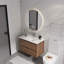 Meuble-lavabo mural de 36 pouces avec lavabo en céramique, 2 tiroirs à fermeture en douceur et base en contreplaqué durable pour les salles de bain modernes