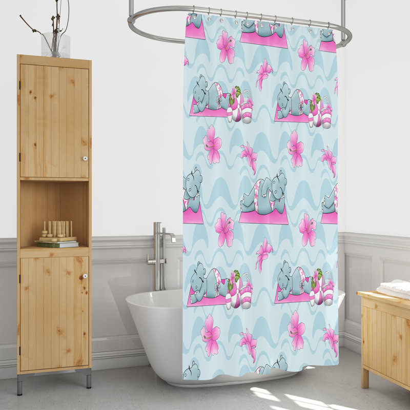 Rideau de douche + crochets, 93 po x 70 po