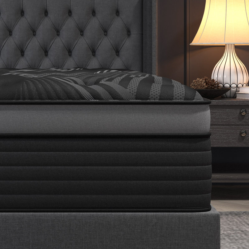 Matelas hybride mi-ferme en mousse à mémoire de forme 14 po, Très grand lit, 14"