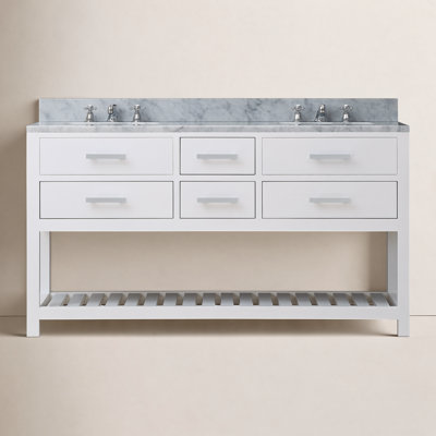 Cronin 72" Pine Double Bathroom Vanity