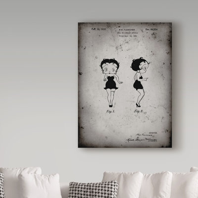 «Betty Boop» par Manilo, reproduction d'art sur toile tendue