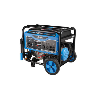 12,000W Dual-Fuel Portable Generator with Electric Start, Gasoline & Propane, 457Cc Engine, 120V/240V Outlets