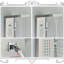 Système de tour de douche thermostatique avec système de douche à jet de pluie et cascade, nickel brossé