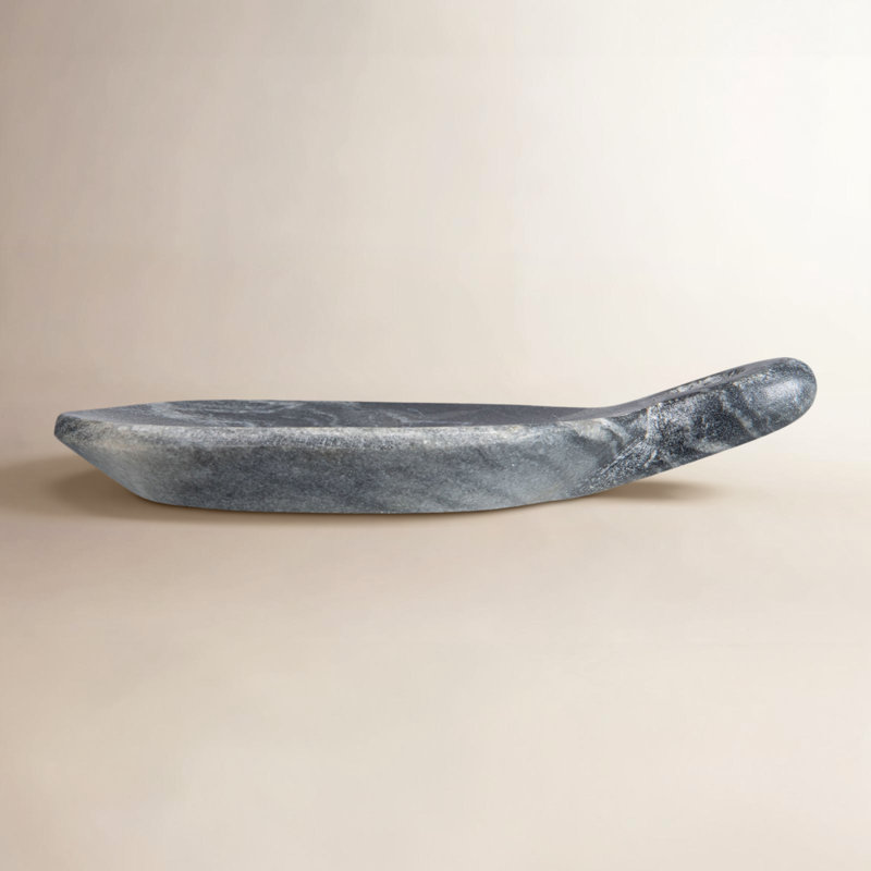 Martinson Marble Decorative Plate 1, 1" H x 4" W x 5" D, Gray