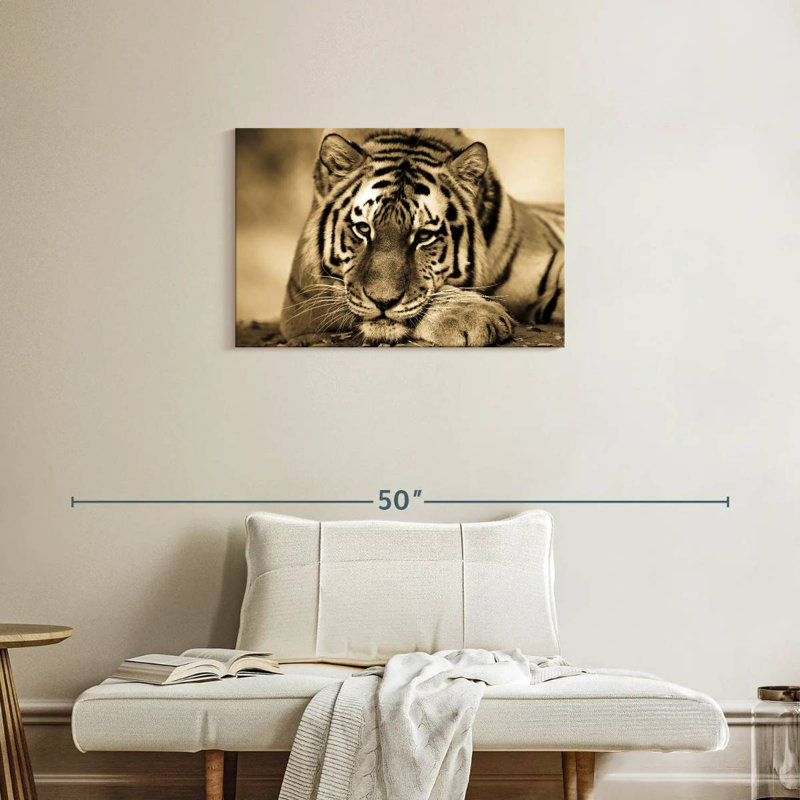 Tigre féroce III, H 20 po x l 30 po
