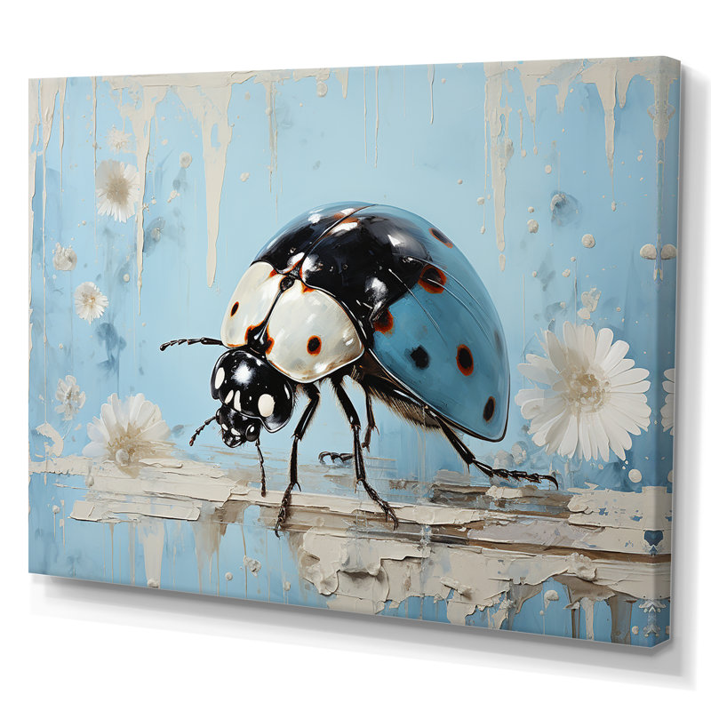 «Garden Serenity Ladybug» sur impression sur toile, Toile tendue, H 16 po x l 32 po x P 1 po