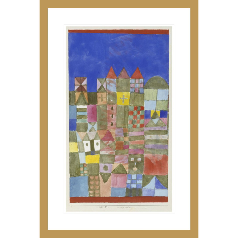 Marjamshouse par Paul Klee, impression giclée encadrée, H 29,5 po x l 19,69 po