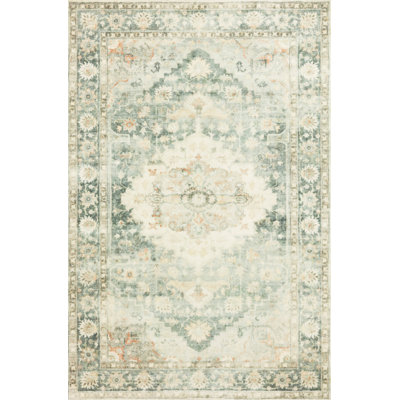 Oriental Teal/Ivory Area Rug