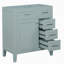 Armoire de salle de bain 30 po sans lavabo, armoire inférieure seulement, avec tiroirs, structure solide et panneau de fibres à densité moyenne, vert