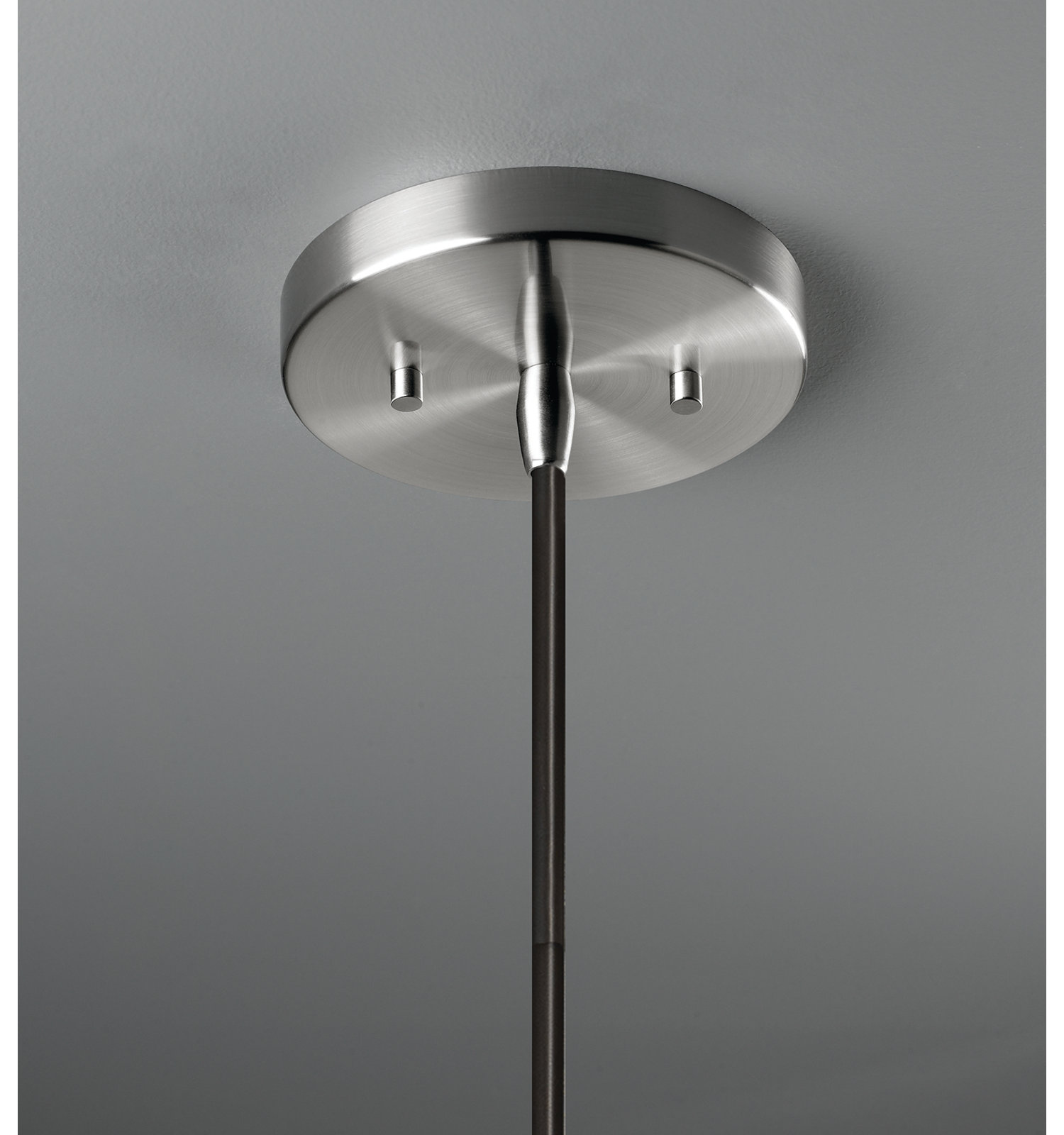 Colgate Single Light Ceramic Dimmable Pendant, Brushed Nickel, Gloss White