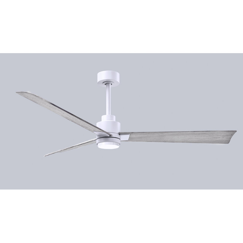 Ventilateur de plafond Alessandra, Ton bois de grange, Blanc mat, 56"
