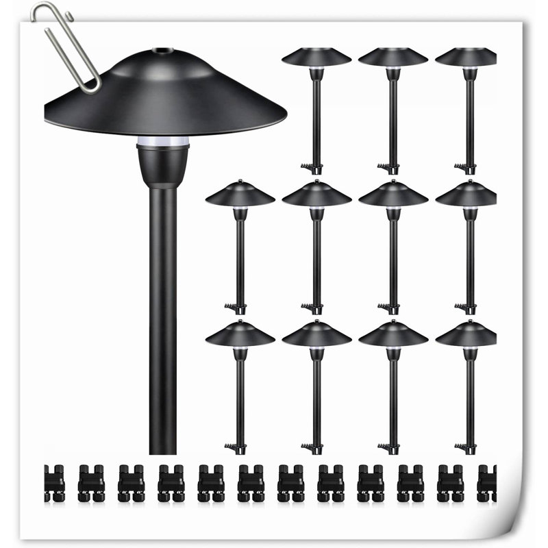 Projecteur à DEL intégré en aluminium noir satiné à basse tension