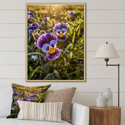 «Mauve, jaune, nature, pensées, V», sur toile