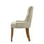 Ensemble de 2 chaises Parson à dossier capitonné beige avec finition chêne récupéré, sièges de salle à manger rustiques
