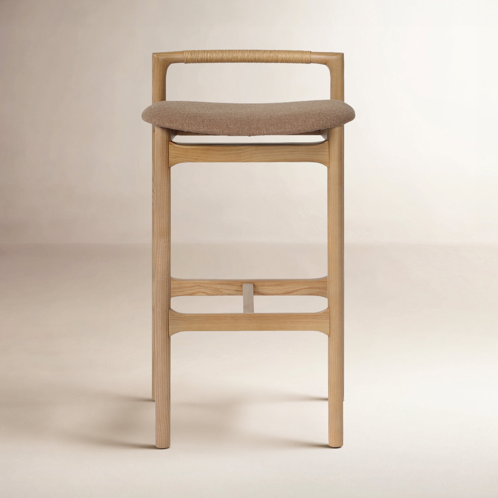 Solene Bar and Counter Stool, Bar Stool (30" Seat Height), Antwerp Cafe/Line Blend, Toasted Ash