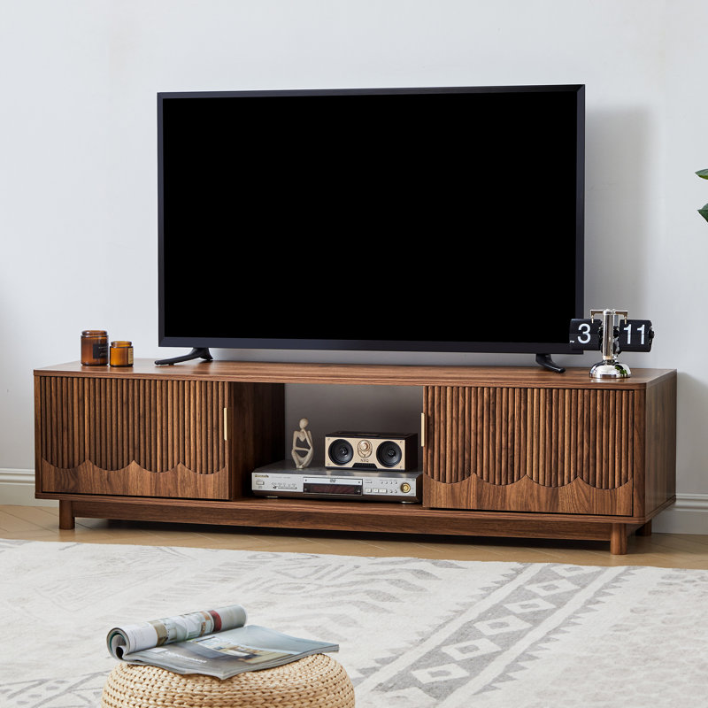 62.2" TV Stand with Storage, Brown