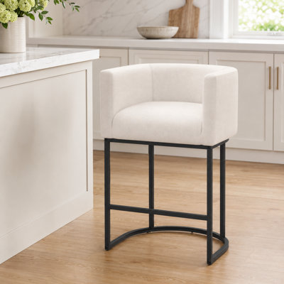 26" Upholstered Counter Height Bar Stool