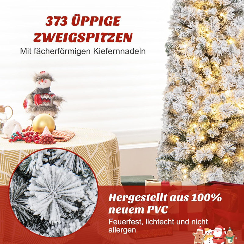 Lighted Artificial Pine Christmas Tree