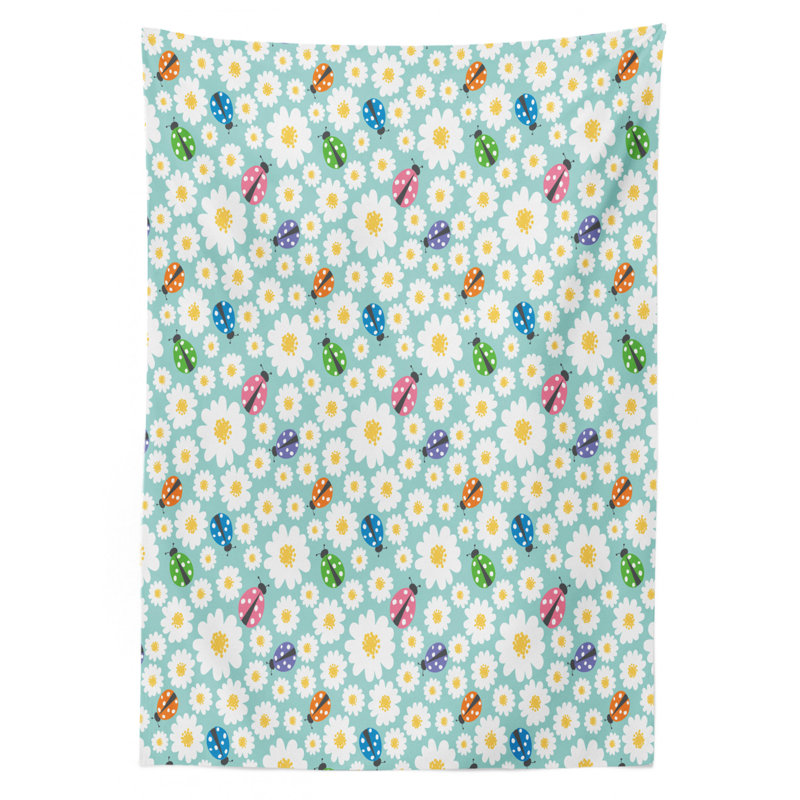 Ladybugs Tablecloth, 84" L x 60" W