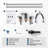 Waterfall Widespread Bathroom Faucet with Drain Assembly-95110731