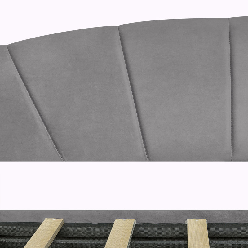 Dieatra Upholstered Daybed, Gray, Drawers Included