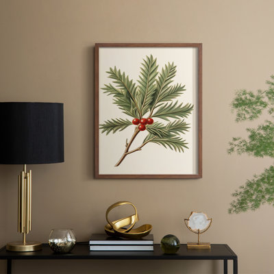 «Christmas Holiday Art», série 2 - CCLX III, reproduction encadrée - bois massif