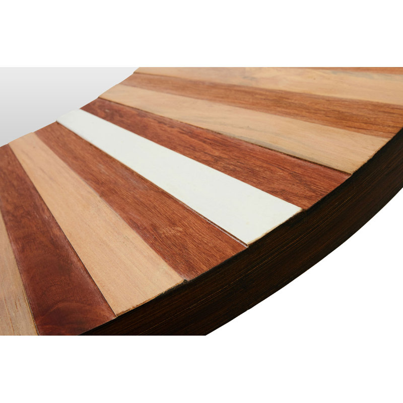 Pazar Solid Wood Flat Wall Mirror, Natural Wood