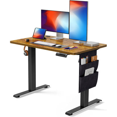 Hrithvik  Height Adjustable Computer Standing Desk with Storage Bag for Home Office