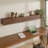 70.9" Long Floating Shelve for Wall, Solid Wood Wall Shelf with Hand-Carved Herringbone Design