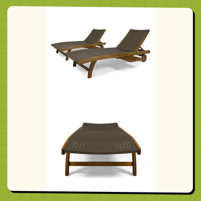 CHAISE LOUNGE WITH PULL-OUT TRAY [SET OF 2 PCS]