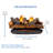 Duluth Forge Ventless Dual Fuel Gas Log Set, Split Oak, 33,000 BTU, Remote Control-55932197