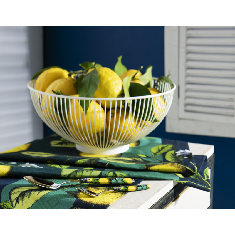 Excelsa Eclipse Stainless Steel Fruit Bowl, White