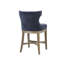 Tabouret de bar pivotant bleu marine - Construction en bois massif, capacité de 136 kg, cadre design tendance, élégance fascinante
