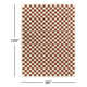 Walker Checkered Burnt Orange/Cream Shag Area Rug