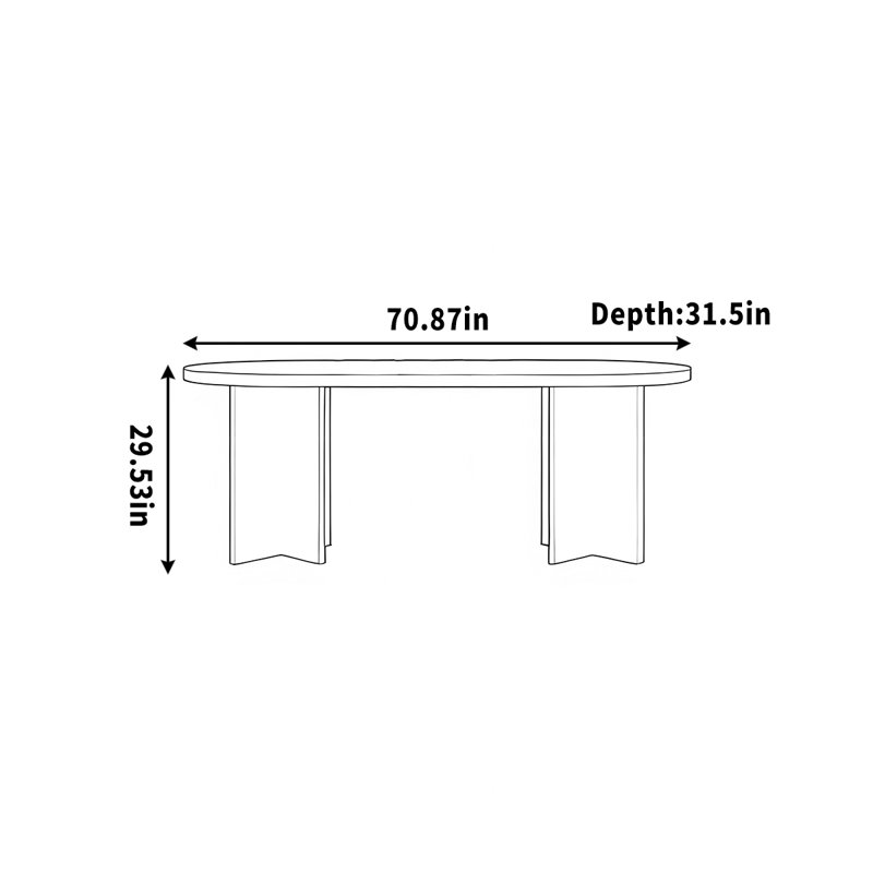 Blitar, H 29,53 po x l 70,87 po x P 31,5 po, Noir / brun