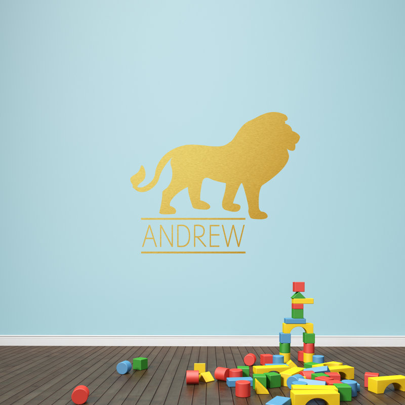 Adhésif décoratif lion, Or, Oui