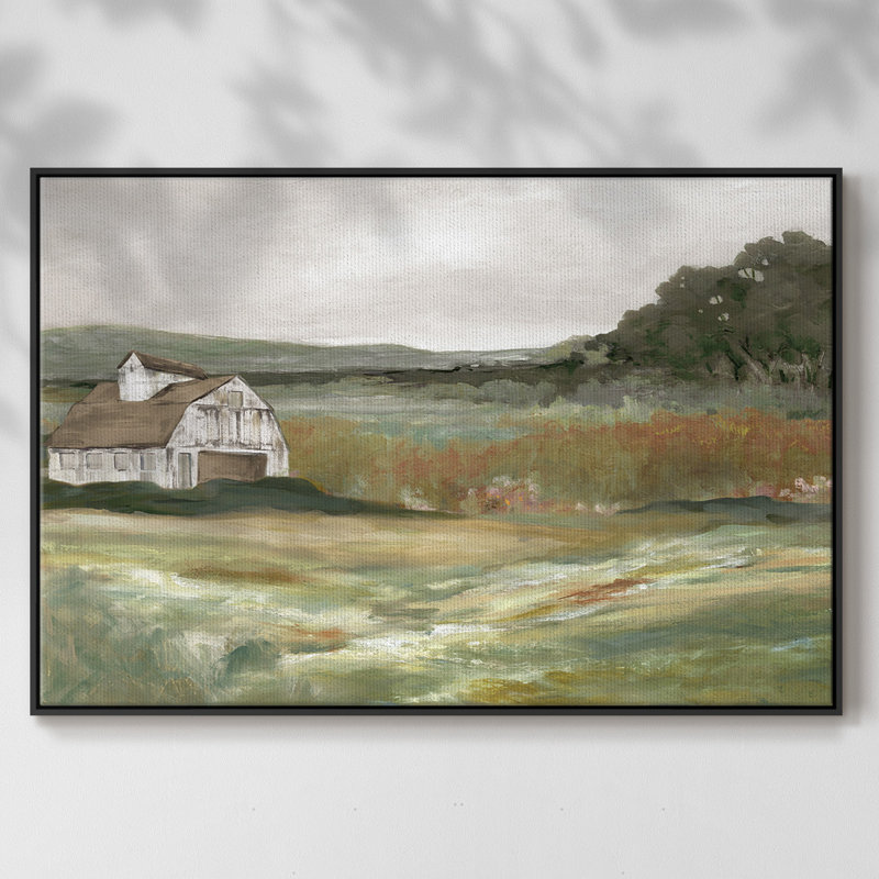 Après-midi à la ferme, Toile encadrée noire, H 27 po x l 41 po x P 2 po