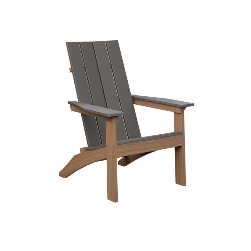 Berlin Gardens Mayhew Adirondack Chair, Smoke Gray/Antique Mahogany