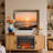 Electric Fireplace Insert, Thin Heater With Log Set & Realistic Flame, Remote Control With Timer, Overheating Protection-973902859