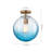 1 - Light Ribbed Sphere Single Glass Semi Flush Mount-1059536820