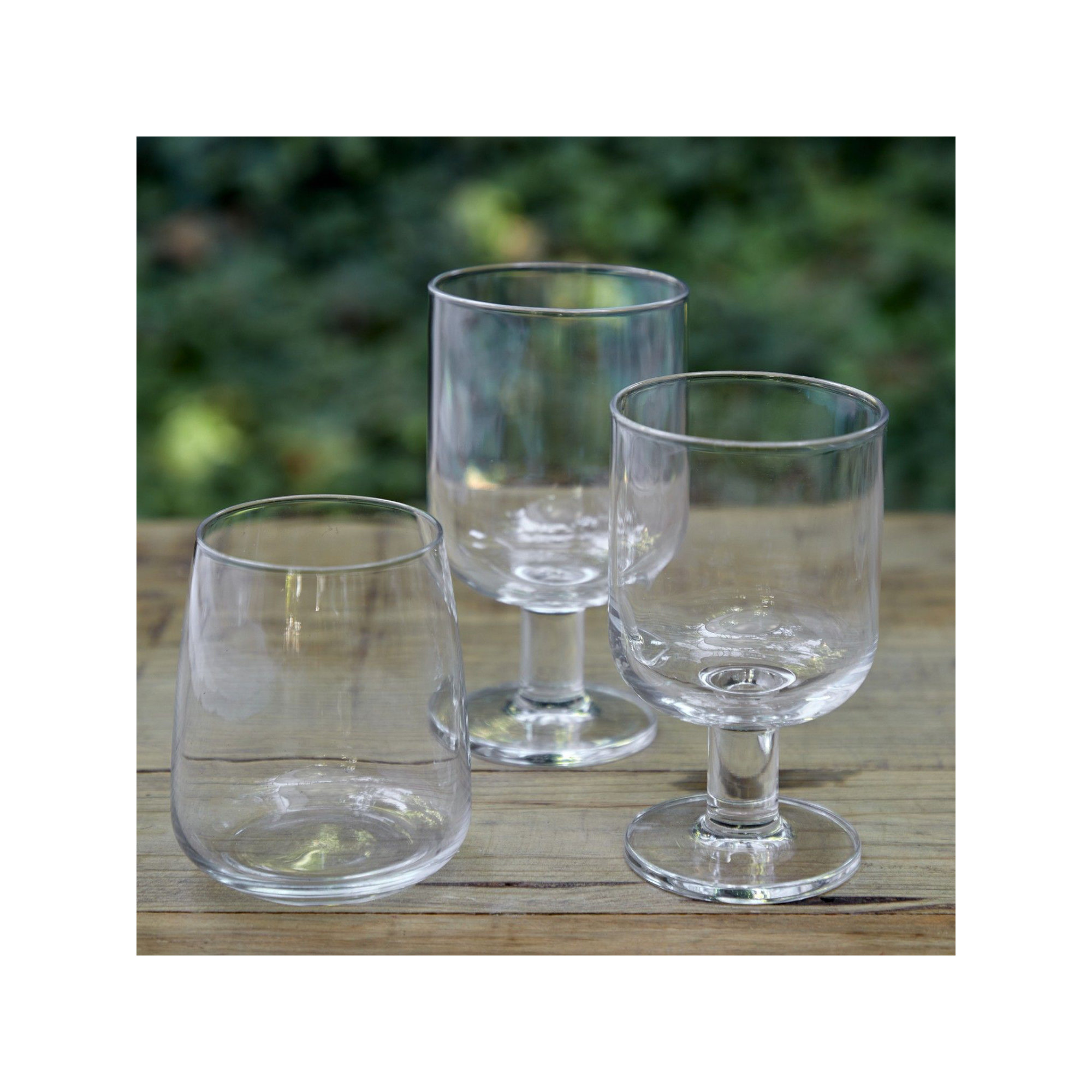 Vine Stemless Wine Glasses 8 oz, Clear, 8 Oz