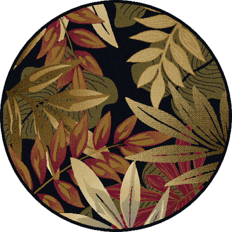 Beauford Floral Indoor Rug, Round 5'3"